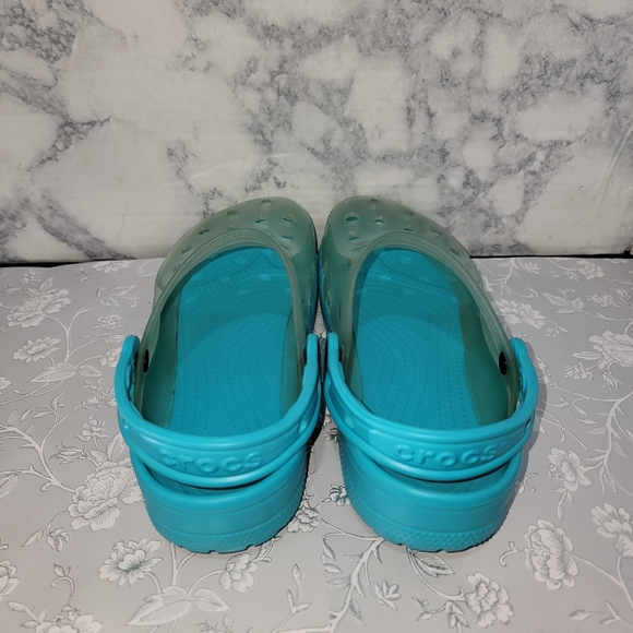 Crocs Classic Translucent Blue Unisex Clog M6/W 8 Teal Jelly Shoes - Picture 3 of 5